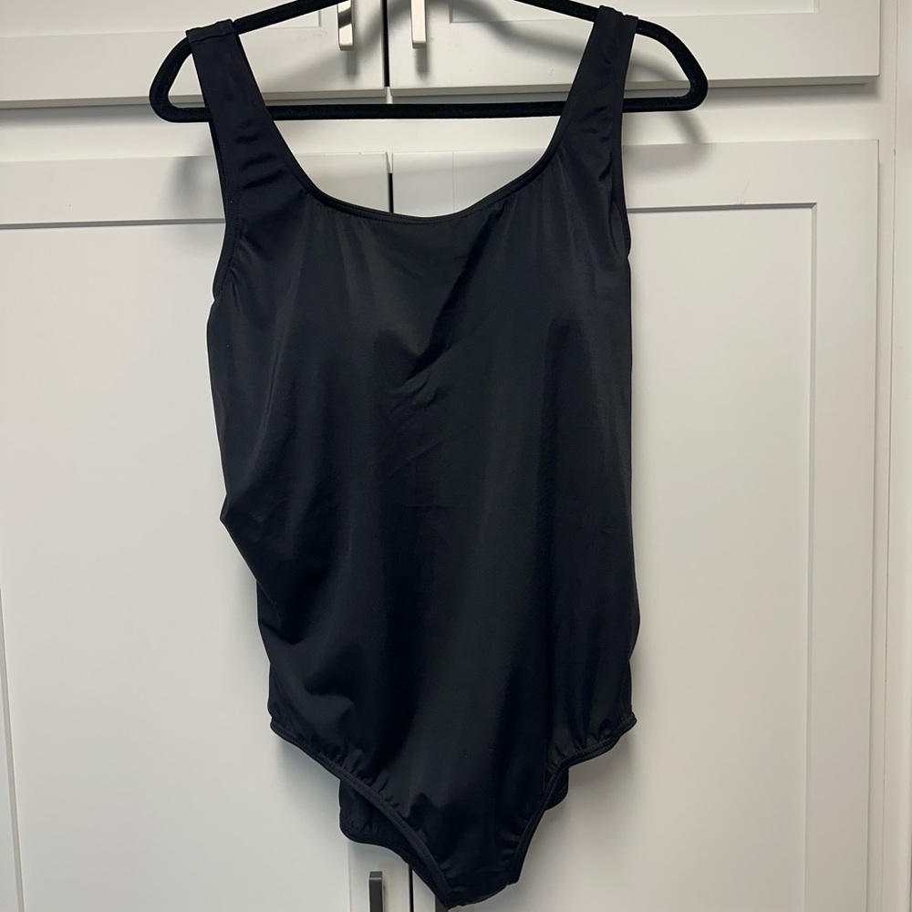 Lands End Black One-Piece Swimsuit, Size 24